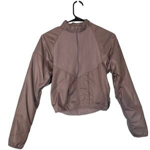 Nike Dusty Rose Pink Athletic Cropped Full Zip Running Casual Jacket Women Sz XS